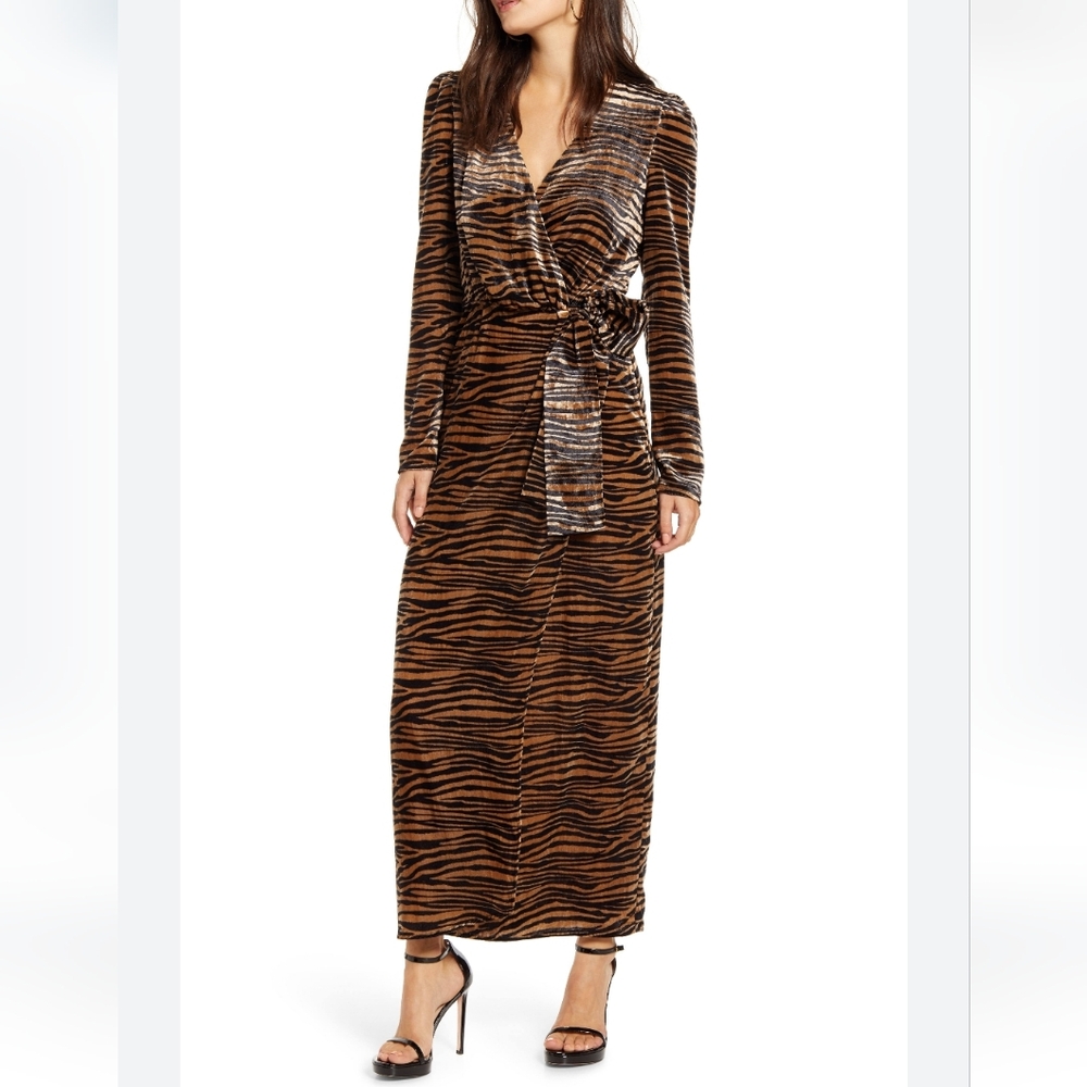 Wayf Arlene Midi Wrap Dress